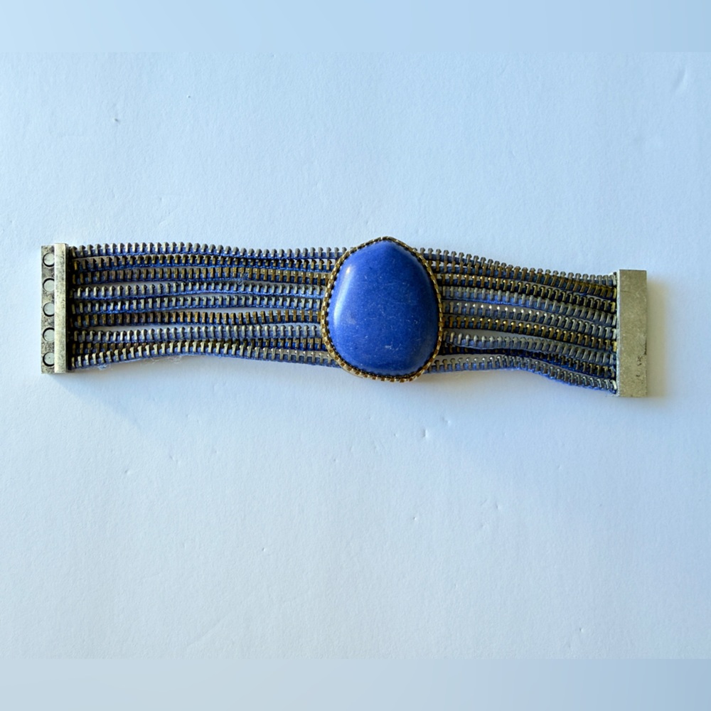 Blue Stone Silver Bracelet